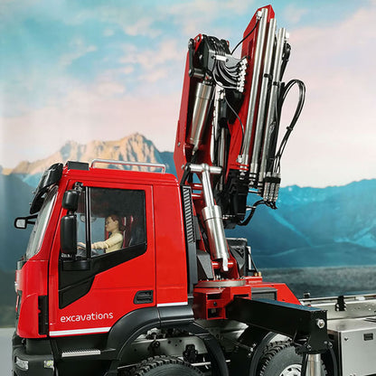 TOUCAN RC HOBBY MODO 1/14 8x8 Metal RC Hydraulic Crane Dump Car PL18EV Radio Control Tipper Truck Emulated DIY Model Vehicle Painted Assembled