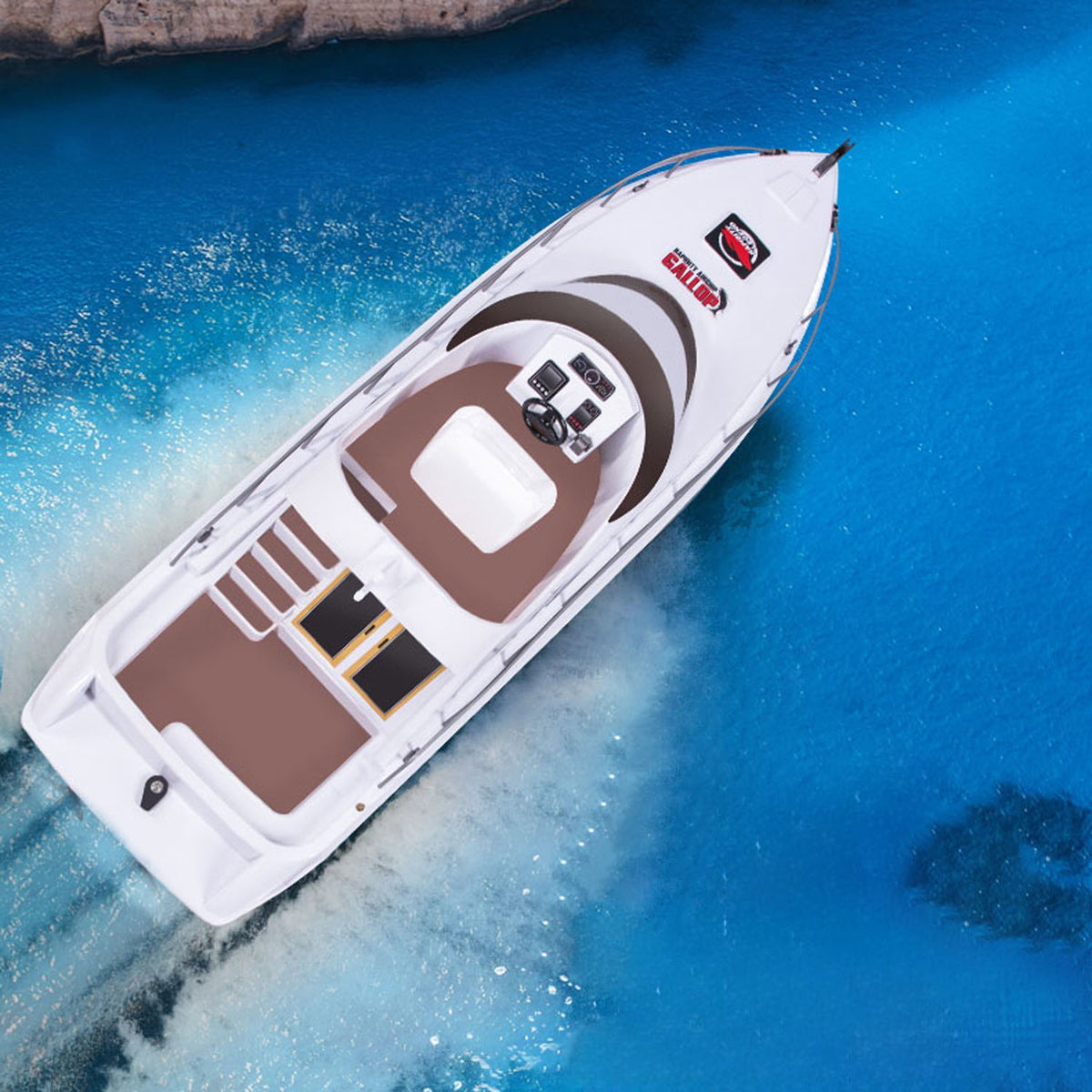 TOUCAN RC HOBBY Heng Long 2.4G RC Racing Boat Remote Control High-Speed Yacht 20KM/H Ship 70x19.9x19.5cm RTR Simulation Model ESC Servo Motor