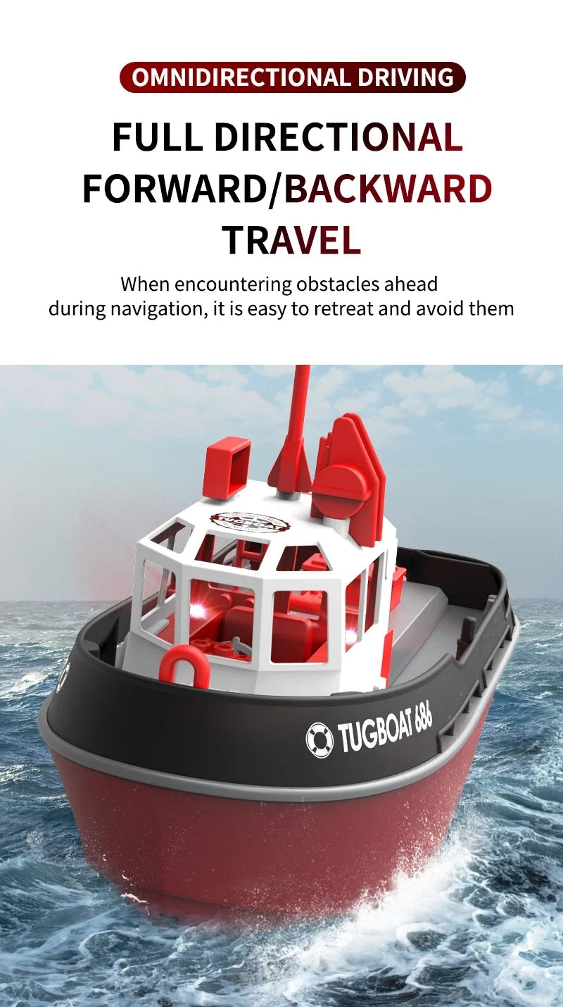 Heng Long 1/72 RC Tugboat 3800 - Plastic RTR Remote Controller and Receiver