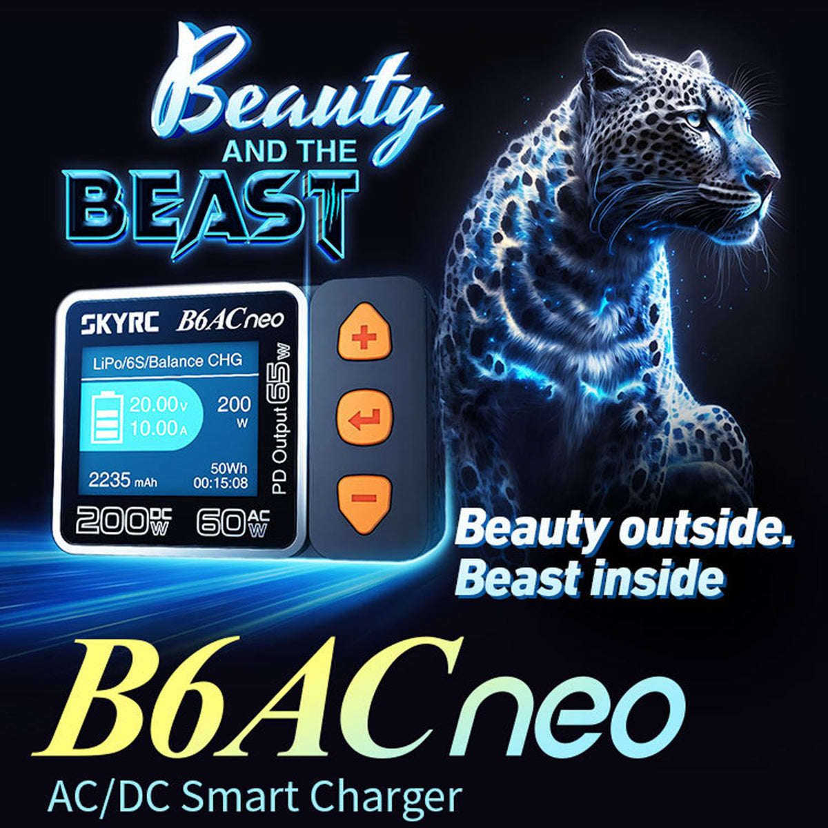 TOUCAN RC HOBBY SKYRC B6ACneo S100 AC/DC Smart Charger for 1/14 1/8 1/10 1/12 1/16 RC Truck Remote Control Car Loader Phone 1S-6S LiPo Battery