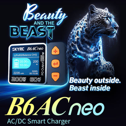 TOUCAN RC HOBBY SKYRC B6ACneo S100 AC/DC Smart Charger for 1/14 1/8 1/10 1/12 1/16 RC Truck Remote Control Car Loader Phone 1S-6S LiPo Battery