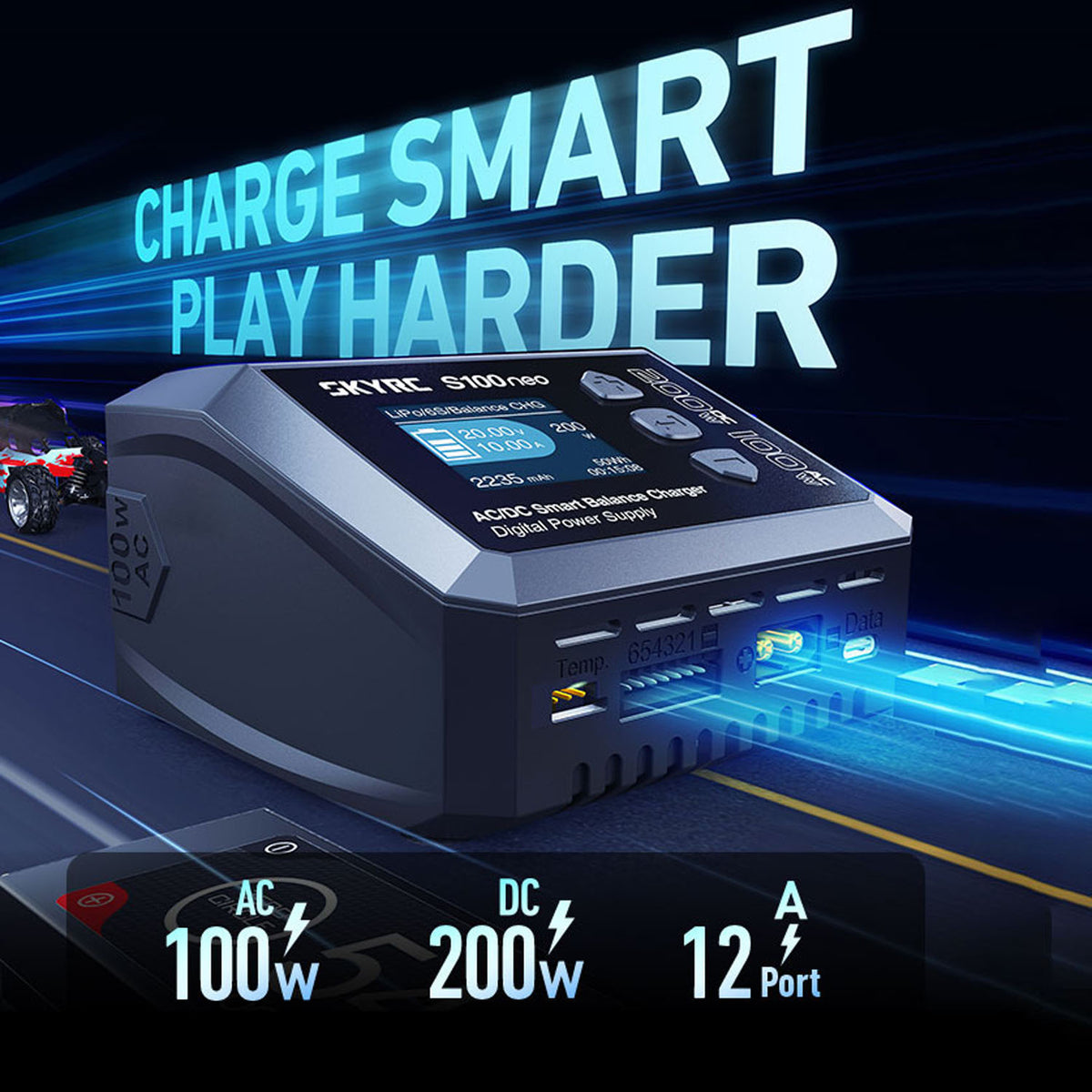 TOUCAN RC HOBBY SKYRC B6ACneo S100 AC/DC Smart Charger for 1/14 1/8 1/10 1/12 1/16 RC Truck Remote Control Car Loader Phone 1S-6S LiPo Battery