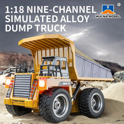 TOUCAN RC HOBBY HUINA 1/18 1533 1:18 RC Dump Truck Remote Control Tipper Car 2.4G Vehicles Assembled and Painted 28.5*15.5*16cm