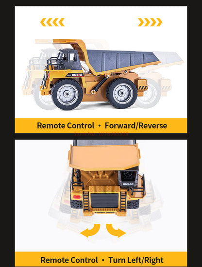 TOUCAN RC HOBBY HUINA 1/18 1533 1:18 RC Dump Truck Remote Control Tipper Car 2.4G Vehicles Assembled and Painted 28.5*15.5*16cm