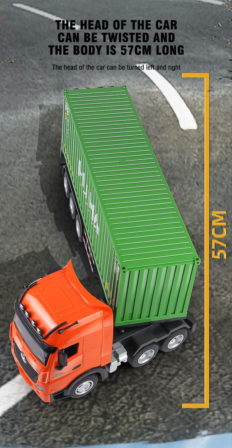 TOUCAN RC HOBBY Huina 1317 1/18 RC Tractor Car Container Trailer Truck 9CH Remote Control Cars Assembled and Painted 58*11*19cm