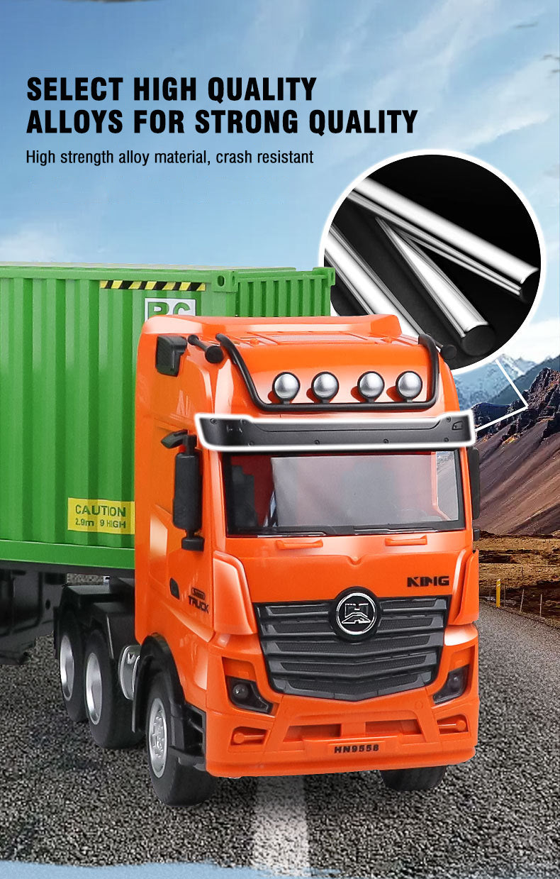 TOUCAN RC HOBBY Huina 1317 1/18 RC Tractor Car Container Trailer Truck 9CH Remote Control Cars Assembled and Painted 58*11*19cm