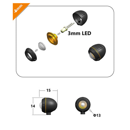 TOUCAN RC HOBBY Plastic Spotlight 2.2V-3V LED Lamp for 1/10 RC Crawler Off Road Vehicles DIY 1/14 RC Tractor Truck Dumper Lorry Loader Excavator