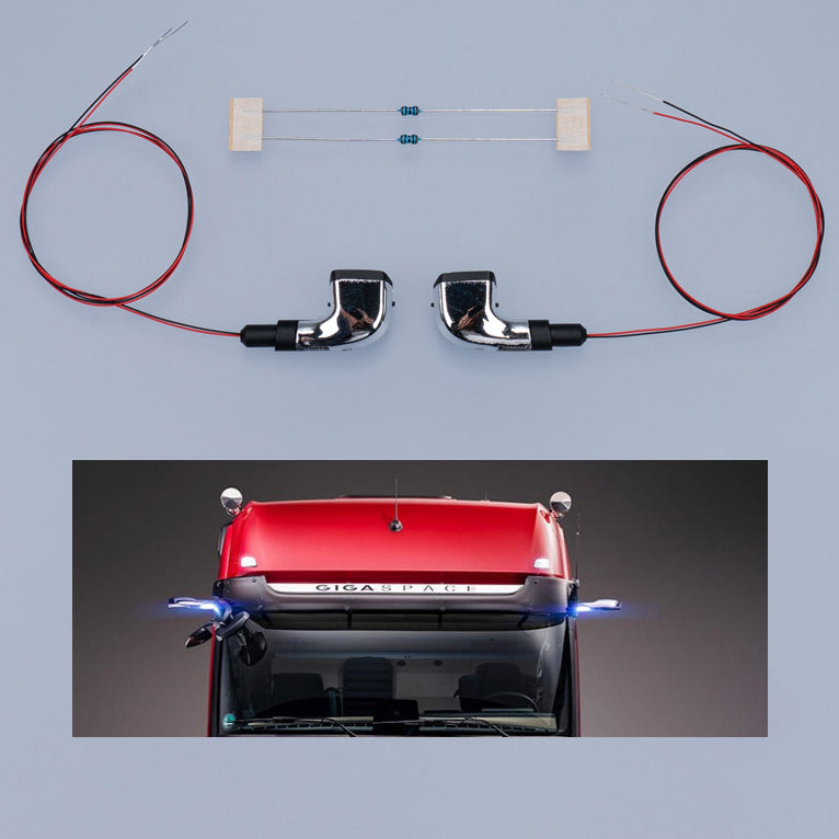 Rétroviseur électronique en plastique avec éclairage LED 3V TOUCAN RC HOBBY pour camion tracteur radiocommandé DIY 1/14 3363 modèle 56348