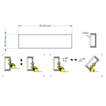 TOUCAN RC HOBBY Plastic Roof Light Box LED Lamp for DIY 1/14 RC Tractor Truck Hydraulic Dumper Tipper Radio Control Lorry DIY Model Car