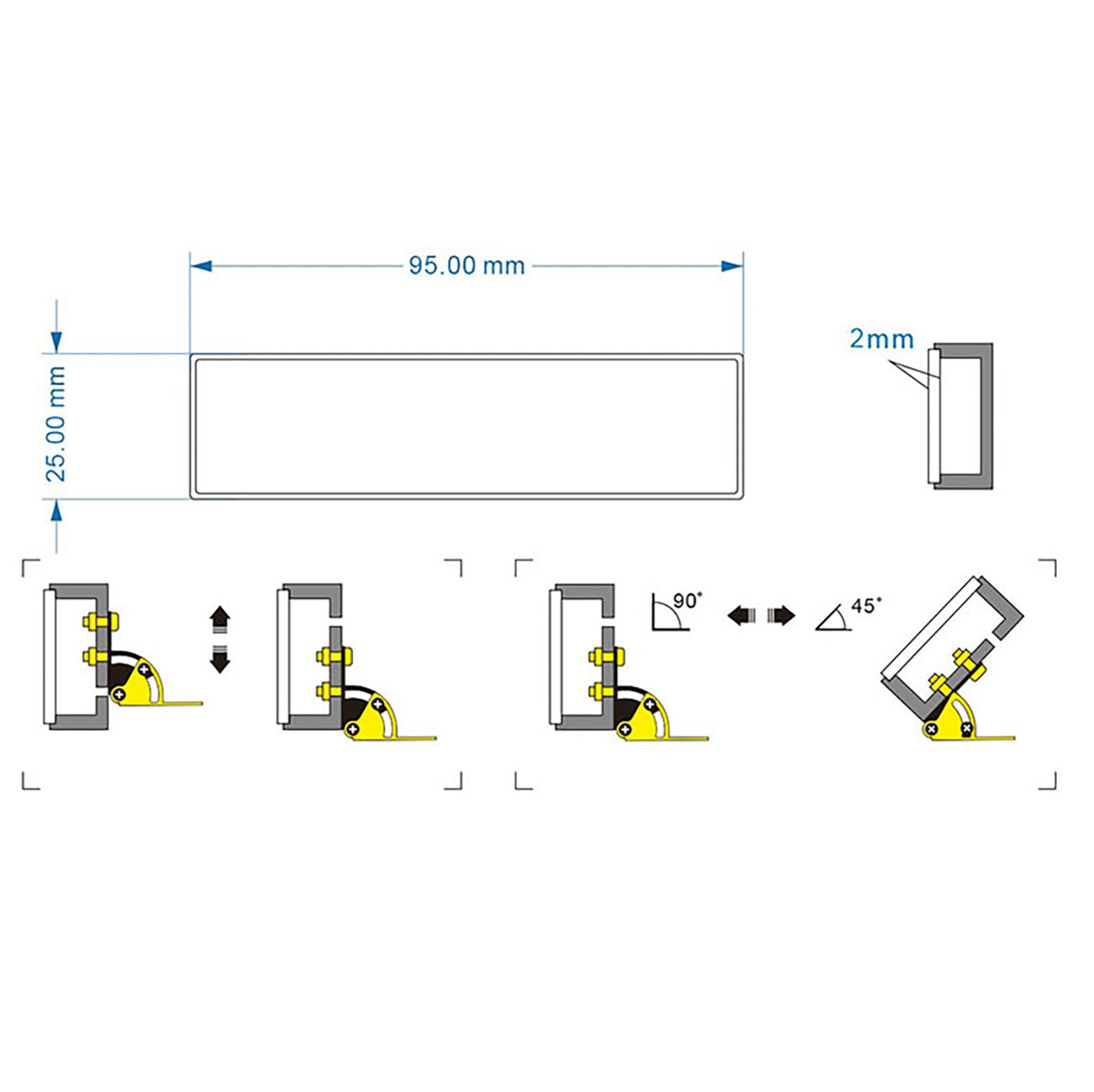 TOUCAN RC HOBBY Plastic Roof Light Box LED Lamp for DIY 1/14 RC Tractor Truck Hydraulic Dumper Tipper Radio Control Lorry DIY Model Car