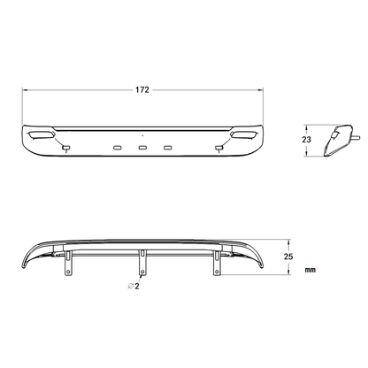 TOUCAN RC HOBBY Plastic Sun Visor 3V LED Light for 1/14 DIY R620 R470 S730 Remote Control Tractor Truck 56323 56318 56327 RC Lorry Model