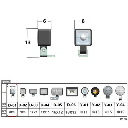 TOUCAN RC HOBBY Plastic Spotlight 2.2-3V for DIY 1/14 RC Tractor Truck Radio Controlled Crawler Car Off Road Vehicles Loader Dumper