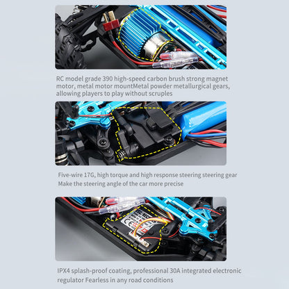 TOUCAN RC HOBBY PVC 1/16 AWD Radio Controlled Electric Off Road Car Suchiyu 16103 RC Model Vehicle 390 Brushed Motor 30A ESC 38KM/H Shock Absorber