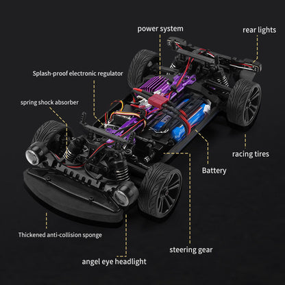 TOUCAN RC HOBBY Suchiyu 16301 1/16 4WD Remote Control Drift Car RC Model Electric Vehicle Seven Modes Light System Battery RC390 Brushed Motor