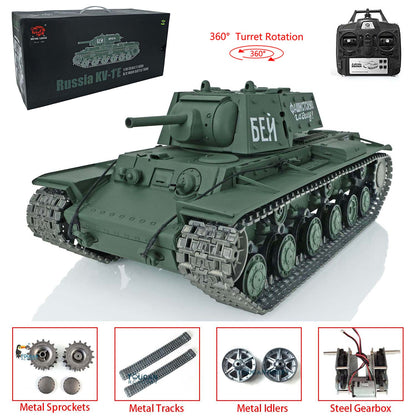 TOUCAN RC HOBBY Heng Long 1/16 TK7.0 Promotion Soviet Union KV-1 RTR RC Tank 3878 360 Degrees Turret Smoke BB IR Metal Barrel Tracks Sprockets Idlers Wheels Gearbox