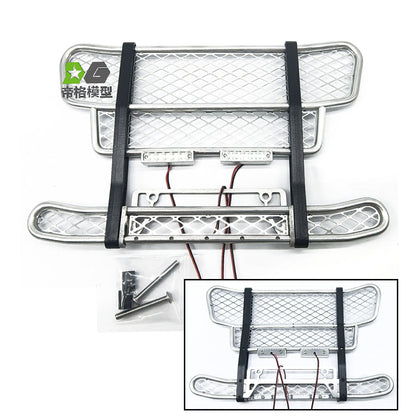 TOUCAN RC HOBBY Degree Metal Front Bumper LED Light for 1/14 56371 56368 RC Tractor Truck 770S