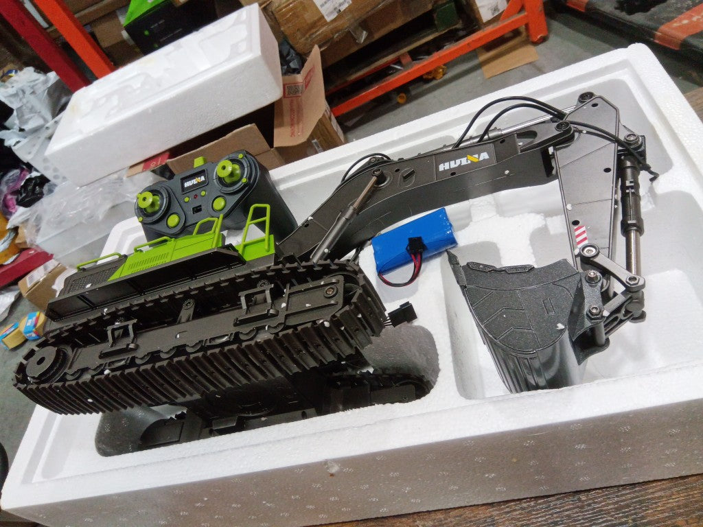 TOUCAN RC HOBBY Fast Free Shipping Second Hand US Stock HUINA 593 1/14 RC Excavator Remote Control Digger with 2.4G 28CH Remote Controller for Construction Vehicle Enthusiast