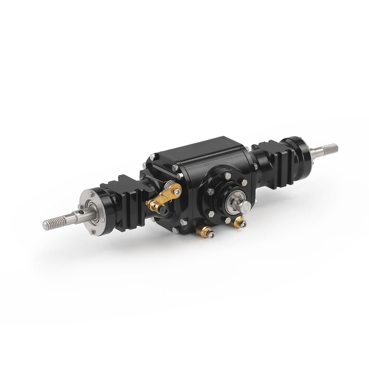 TOUCAN RC HOBBY LESU Metal Front/Rear Axle with Differential Lock/ Wheel Hub/ Plastic Wheel Tire for 1/14 RC Hydraulic Loader Aoue WA100M-8 RD-A0021 for Vehicle Enthusiast