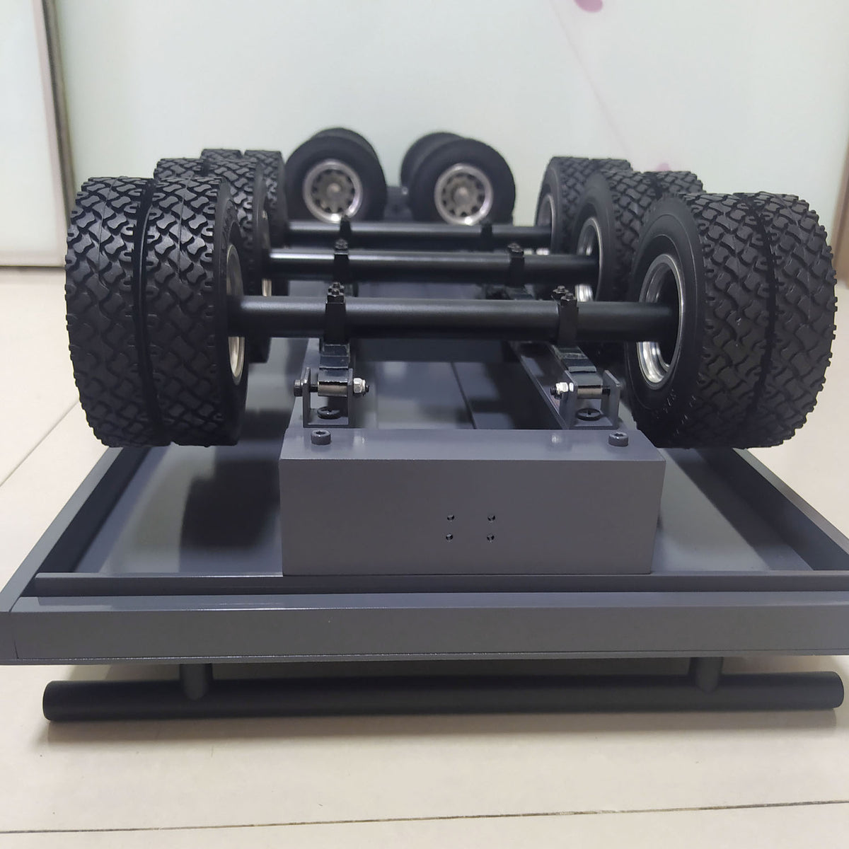 TOUCAN RC HOBBY Metal 5 Axles Trailer for 1/14 RC Hydraulic Dump Radio Controlled Truck Tractor Eletric Car Simulation Hobby Model