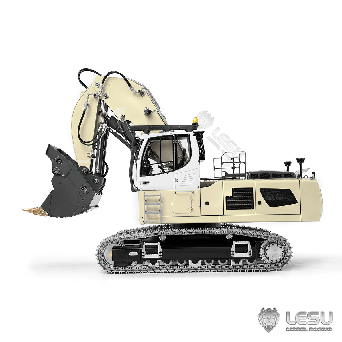 TOUCAN RC HOBBY LESU LR956 1/14 Metal RC Hydraulic Front Shovel Digger B0041 Dual Pump Excavator with Brushless Motor Light System for Outdoor Fun