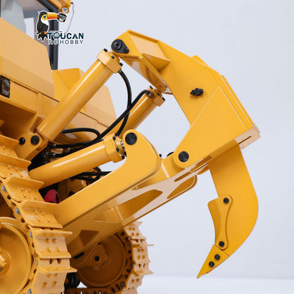 TOUCAN RC HOBBY JDMODEL Metal 1/14 RC Bulldozer DXR2 JDM-98 Hydraulic Dozer Construction Vehicle Truck Model Radio Light Sound Pump Cylinder Tracks ESC Motor