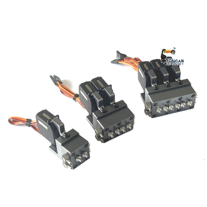 TOUCAN RC HOBBY CUT RC Hobby 1CH 2CH 3CH 4CH 5CH Metal Directional Valve W/ Servo Spare Part for 1/14 RC Excavator Loader forklift Radio Controlled Truck Model