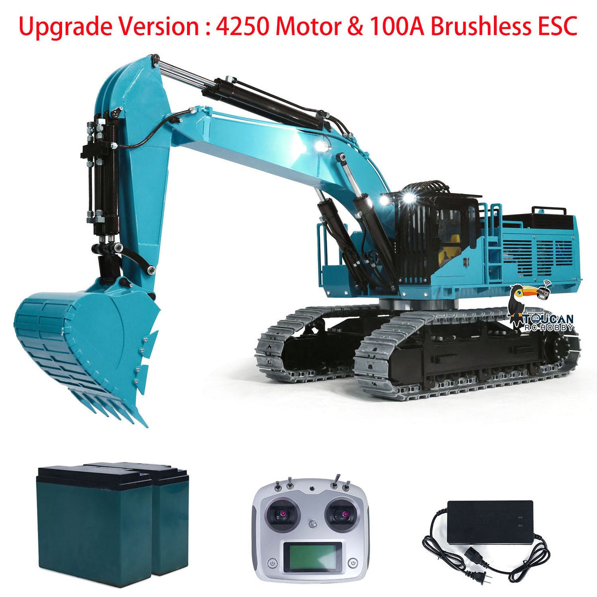 TOUCAN RC HOBBY Pre-order 385CF 1/8 Hydraulic RC Excavator Metal Giant Remote Control Construction Vehicle Ready to Run Painted Assembled ESC Servo Motor