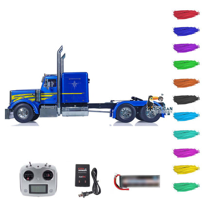 TOUCAN RC HOBBY 1/14 6x4 56344 Camion tracteur RC à 3 essieux RTR voiture télécommandée avec son, lumières, moteur, ESC et transmission à 3 vitesses