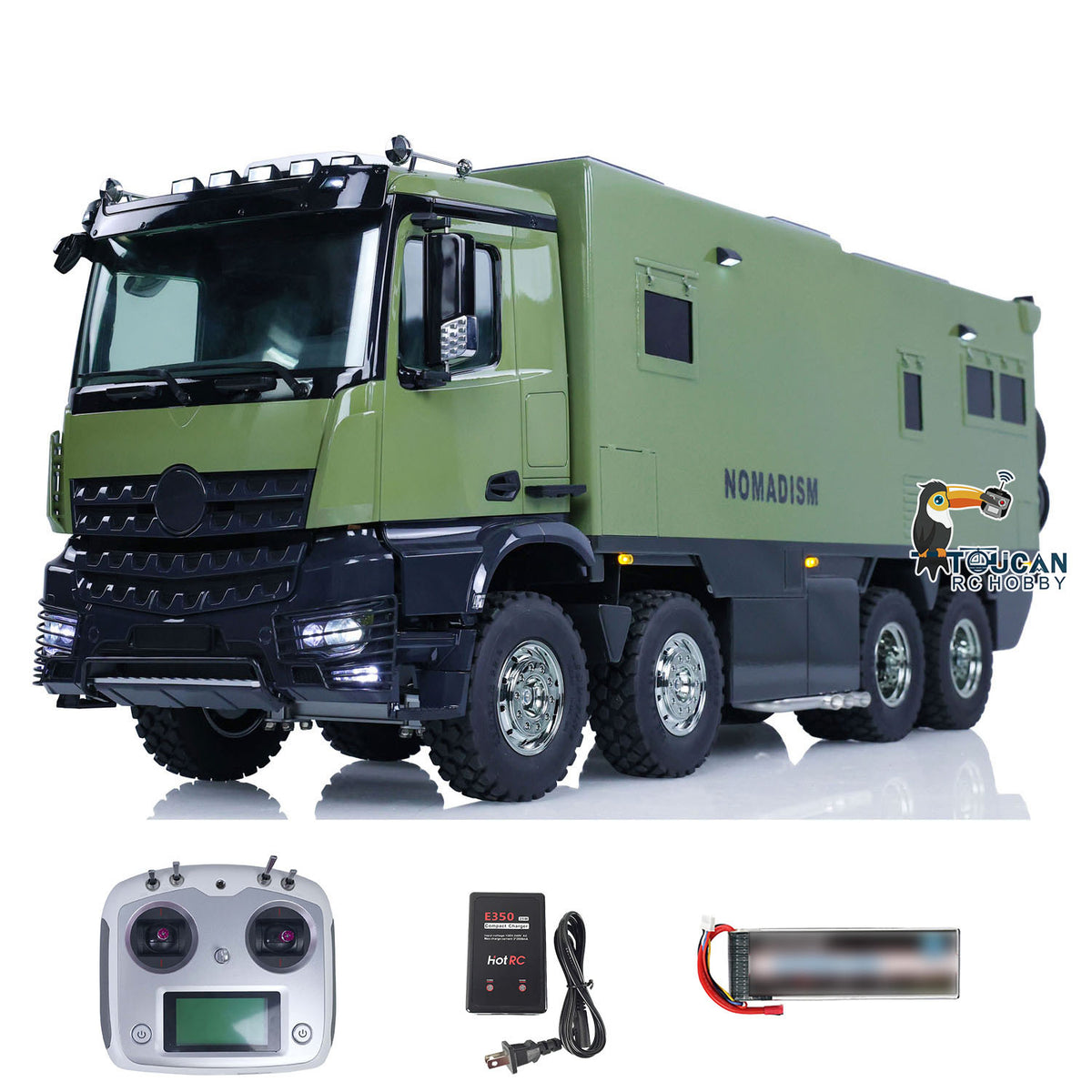 TOUCAN RC HOBBY 1/14 8*4 RC Recreational Vehicles RTR Remote Control Touring Car Sound Light Smoking Painted Assembled RTR Version