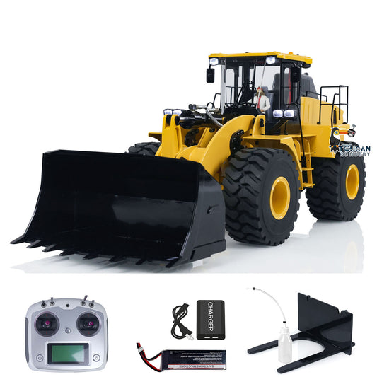 TOUCAN RC HOBBY XDRC Metal 1/14 RC Loader WA470 Hydraulic Remote Control Construction Vehicle RTR Wheeled Truck Lights Sound Battery Charger for Sale