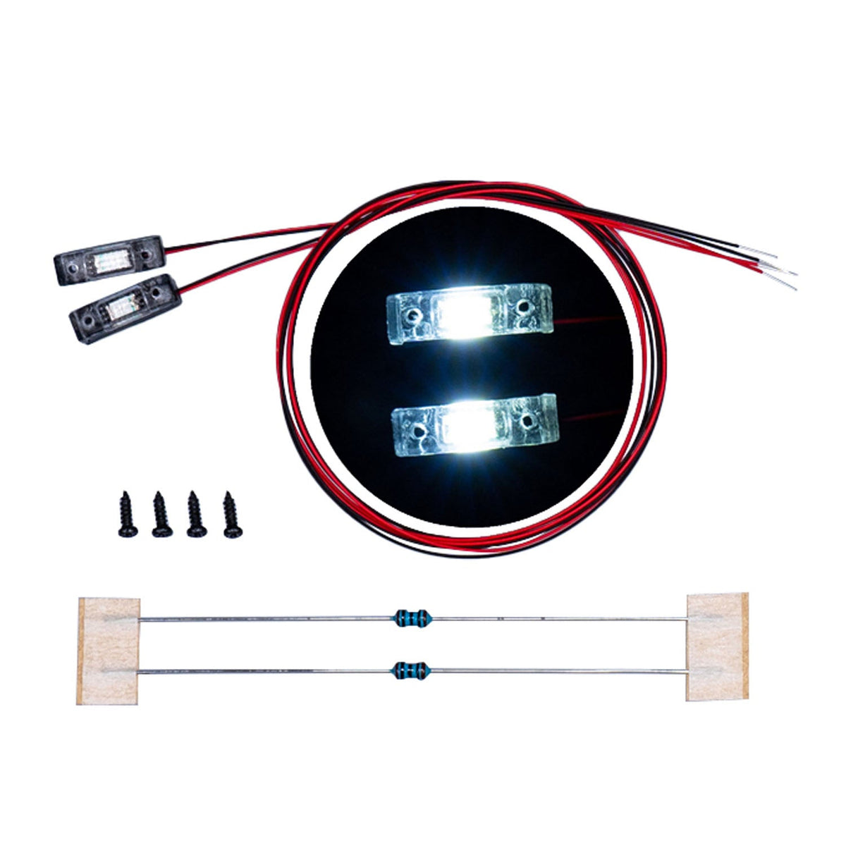 TOUCAN RC HOBBY LED Kunststoff 2,2V-3V Warnleuchte Begrenzungsleuchte für DIY 1/14 RC Traktor LKW Planierraupe Bagger Kipper R470 770S 3363 1851