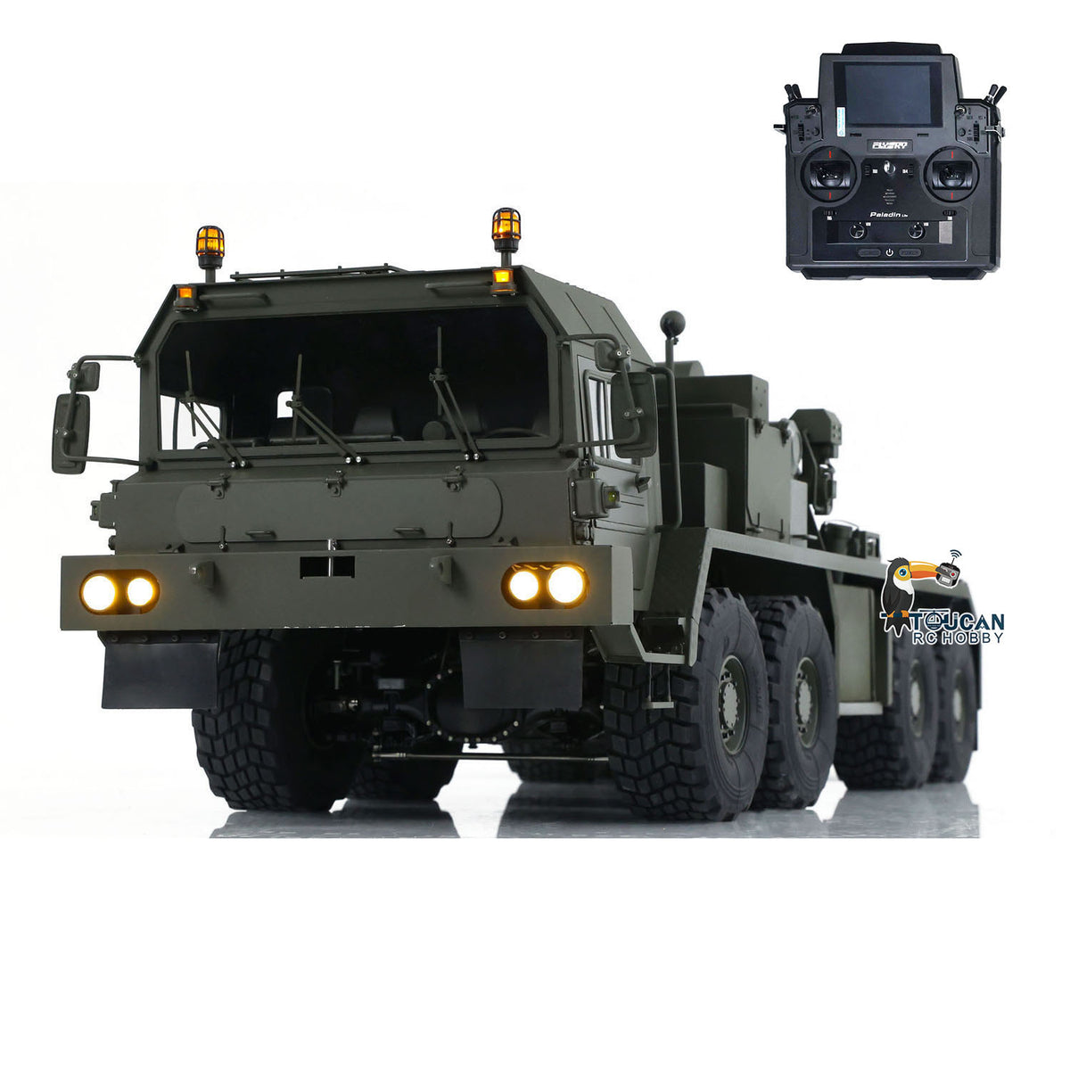 TOUCAN RC HOBBY LXY 8x8 1/14 RC Tractor Truck SLT56 Full Metal Remote Controlled Military Transport Car PNP Painted Model FlySky PL18 Lite
