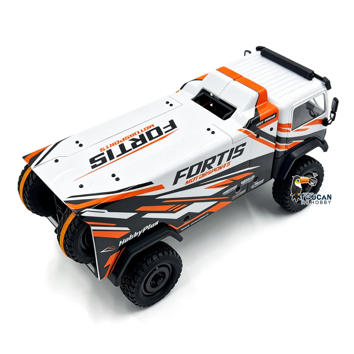 TOUCAN RC HOBBY Hobby Plus 1/18 4*4 RC Off Road Vehicle Remote Control Desert Rally Car DKR-4 Fortis Hobbywing Brushless Motor Light Battery