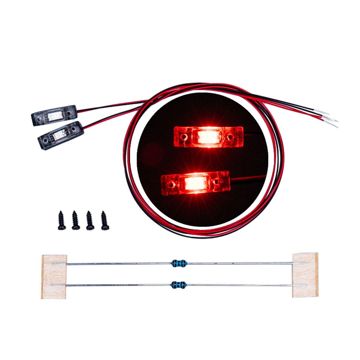 TOUCAN RC HOBBY LED Kunststoff 2,2V-3V Warnleuchte Begrenzungsleuchte für DIY 1/14 RC Traktor LKW Planierraupe Bagger Kipper R470 770S 3363 1851