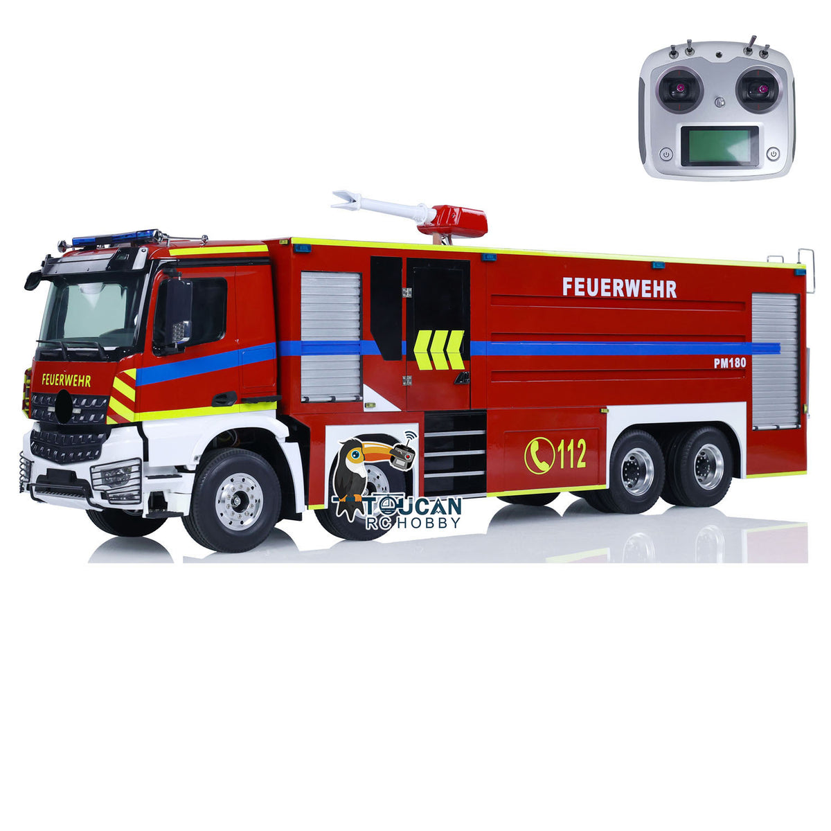 TOUCAN RC HOBBY 8x4 1/14 RC Fire Fighting Truck Remote Controlled Sprinkler Vehicles Sounds Painted Assembled DIY
