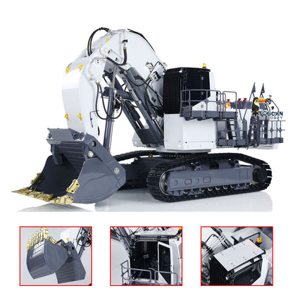 TOUCAN RC HOBBY LESU Aoue 9150 1/14 Metal RC Excavator B0010 PNP/RTR Dual Pump Hydraulic Digger 5CH Valve Lighting Electronic Display Lifting Ladder for Construction Hobby Collectors