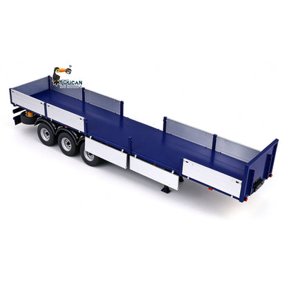 TOUCAN RC HOBBY LXY Painted 3 Axles Metal Semi Trailer W/ Support Legs Light System For 1/14 Remote Control Tractor Truck BM214 RC Forklift Model