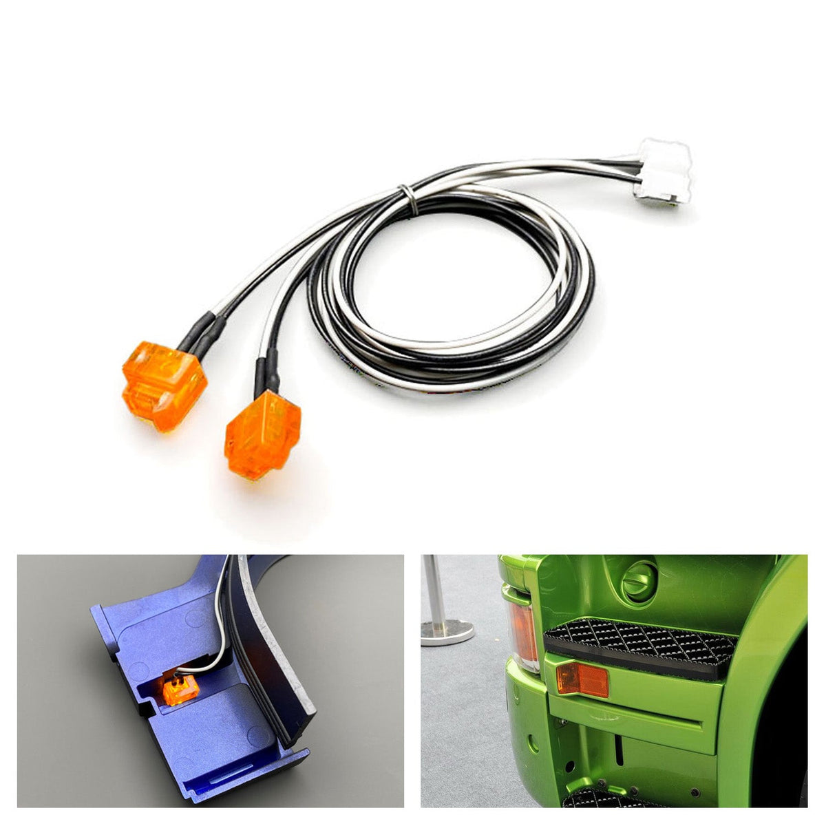 TOUCAN RC HOBBY Foot Pedal Light Plastic 3V LED Turn Lamp for DIY 1:14 Remote Control Tractor Truck R620 R470 Model Car Accessorie Upgrade