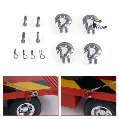 TOUCAN RC HOBBY JDMODEL Metal Chain Ratchet Binders Load Tensioner Hook for 1/14 RC Truck Radio Control Engineering Vehicles Loder Excavator Dumper Hobby Model