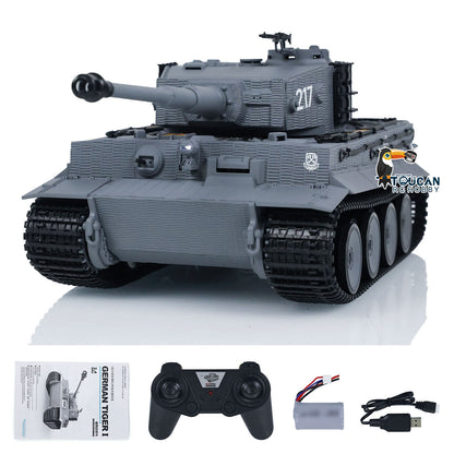 TOUCAN RC HOBBY HY Modèle Stock US Taigen 1/24 Char de combat RC Tiger I télécommandé modèle militaire Panzer simulation de combat infrarouge modèle blindé DIY