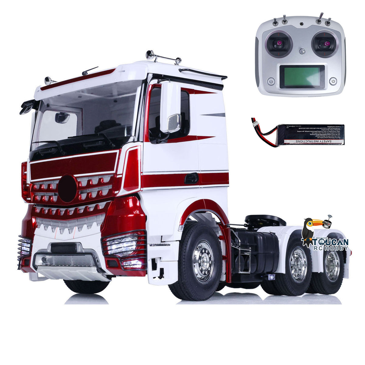 TOUCAN RC HOBBY HHRC Customized 1/14 6x4 RC Tractor Truck 3363 Remote Control Car Painted Assembled Model Lights Optional Versions