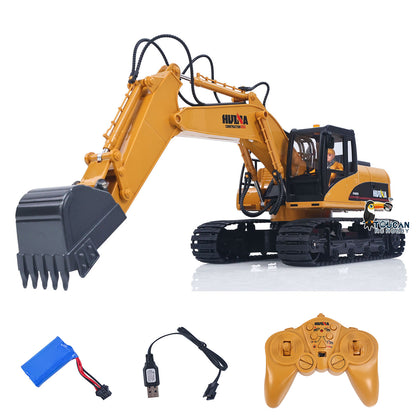 TOUCAN RC HOBBY HUINA 1/14 RC Electric Excavator 1535 Remote Control Digger 15CH 2.4G Radio Finished Model Battery Sound Light Effects