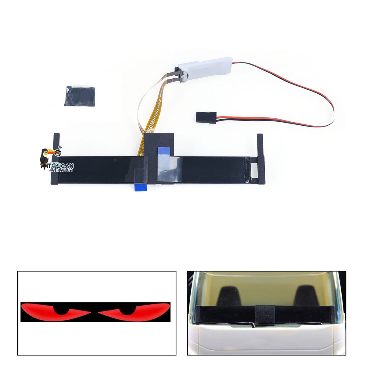 TOUCAN RC HOBBY Kunststoff BITRC LHY Soul Eye LED-Licht für DIY 1:14 ferngesteuerte Zugmaschine LKW 544x72 Auflösung 6V Spannung Plug-and-Play