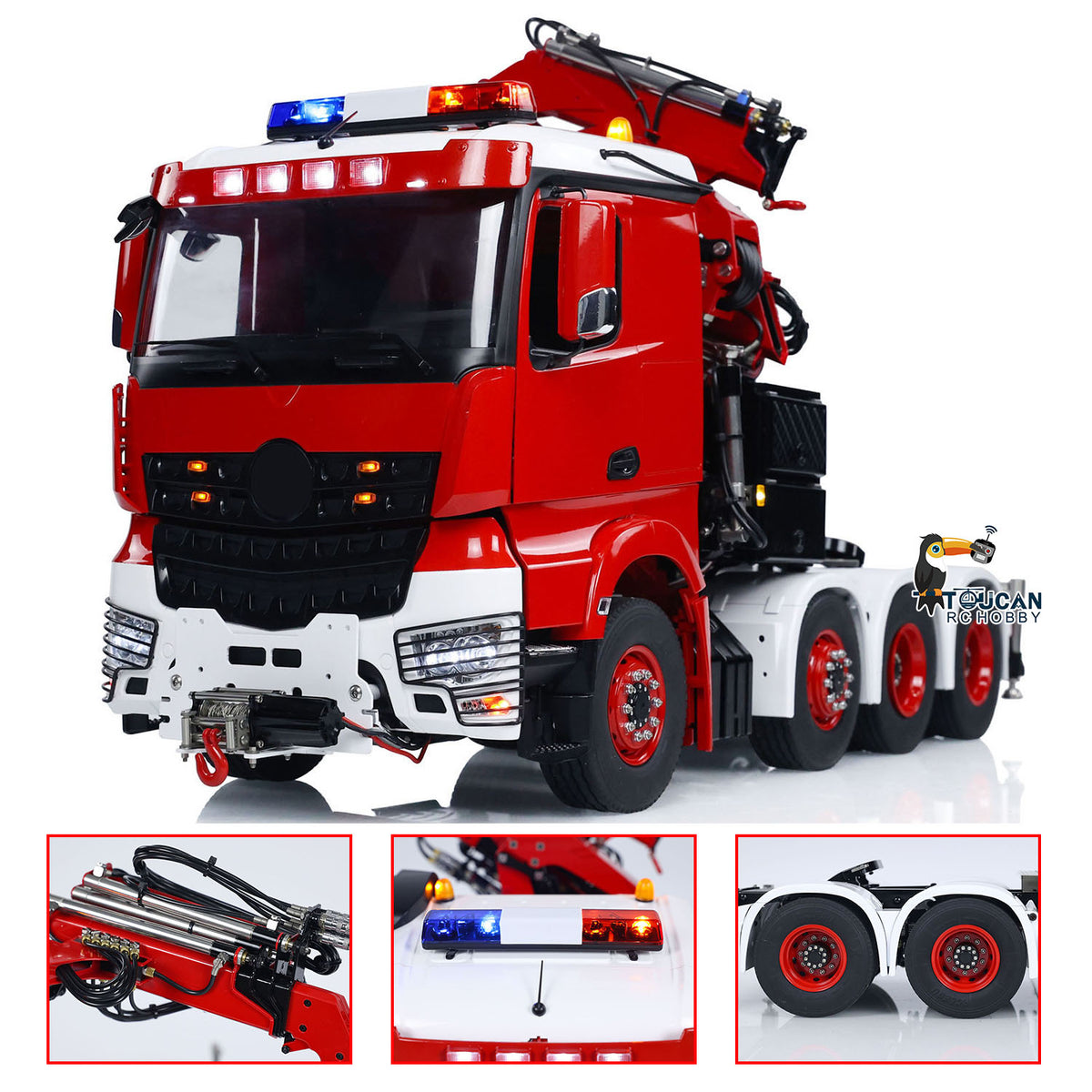 TOUCAN RC HOBBY LESU 8x8 1/14 RC Hydraulic Crane Tractor Truck Fly Jib Remote Control Cars Model
