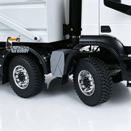 TOUCAN RC HOBBY MODOModel Metall 1/14 8x4 RC Muldenkipper ferngesteuertes hydraulisches LKW-Modell mit aufklappbarer Abdeckung, 2-Gang-Getriebe, LED-Beleuchtung und Soundsystem