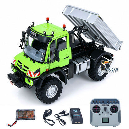 TOUCAN RC HOBBY Kabolite 5501 1/14 Metal RC Dumper Electric Lifting ATV Off Road Truck Lorry 4X4 Axle Differential Lock 2-Speed Transmission Light Sound System