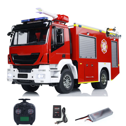 TOUCAN RC HOBBY 1/14 RC Fire Truck 4x2 Rescue Fire Vehicle 2-Speed Transmission Light Sound ST8 Remote Control System Emulated Car Hobby Models