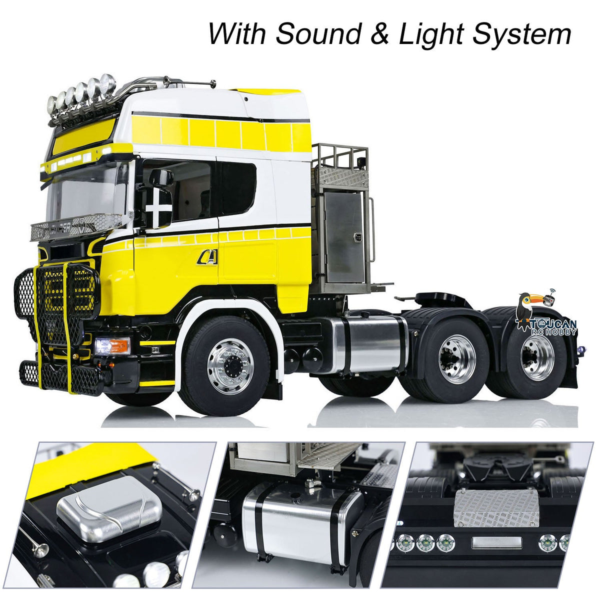 TOUCAN RC HOBBY LESU 1/14 6x6 RC Tractor Truck Metal Chassis G-6181 Equipment Rack Cars Model
