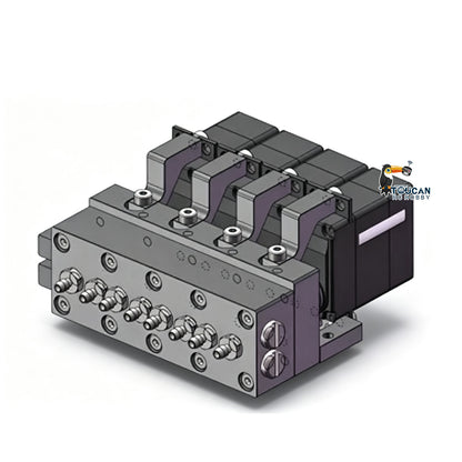 TOUCAN RC HOBBY CUT RC Hobby 1CH 2CH 3CH 4CH 5CH Metal Directional Valve W/ Servo Spare Part for 1/14 RC Excavator Loader forklift Radio Controlled Truck Model