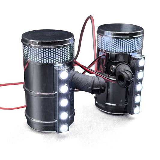 TOUCAN RC HOBBY Degree 1Pair Metal Air Filter Weather Guard for DIY 1/14 56344 56301 Remote Control Tractor Truck RC Lorry Vehicle King Hauler